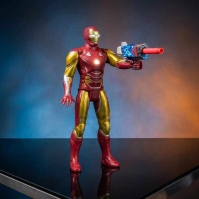 Iron Man Style Action Figure with Toy Blaster - Action Figures - Blessing Gifts