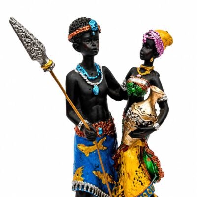 AFRICAN TRIBAL COUPLE FIGURINE - Image 2 - Blessing Gifts