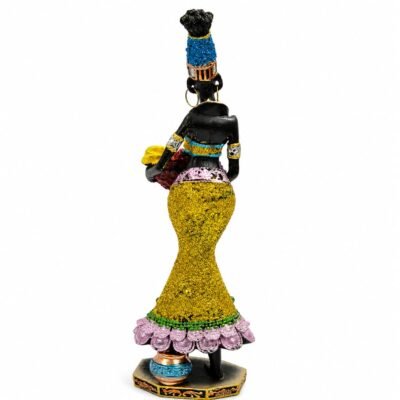 AFRICAN LADY FRUIT BASKET FIGURINE - Image 2 - Blessing Gifts