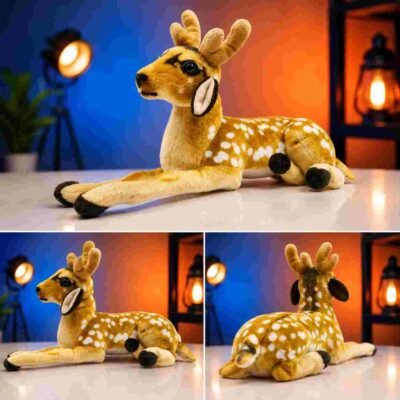 Brown Deer Soft Toy with White Spots - Image 2 - Blessing Gifts