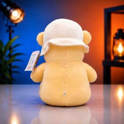 Yellow Teddy Bear Soft Toy with I Love You Cap - Image 2 - Blessing Gifts
