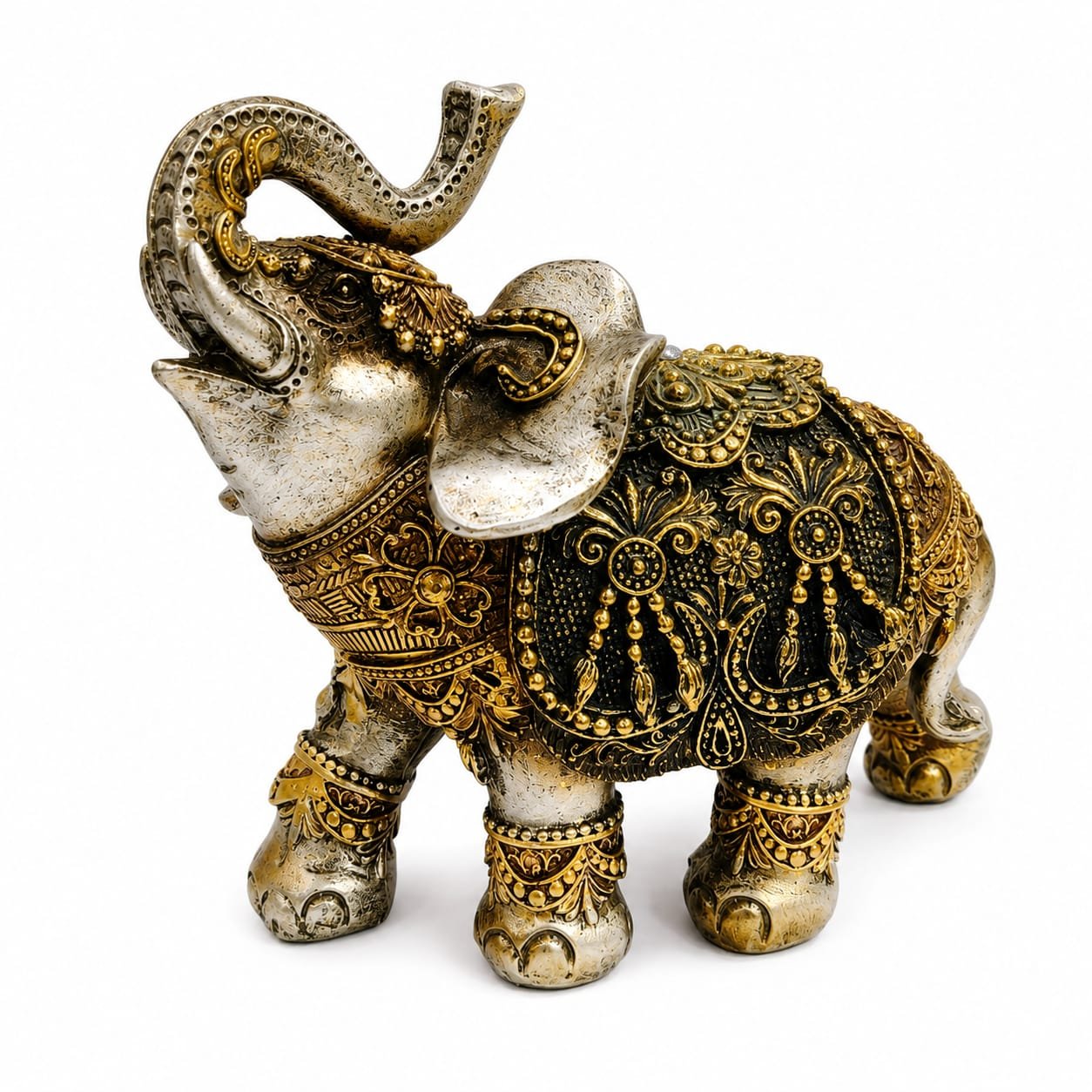 ROYAL BLACK & GOLD ELEPHANT SHOWPIECE - Gifts - Blessing Gifts