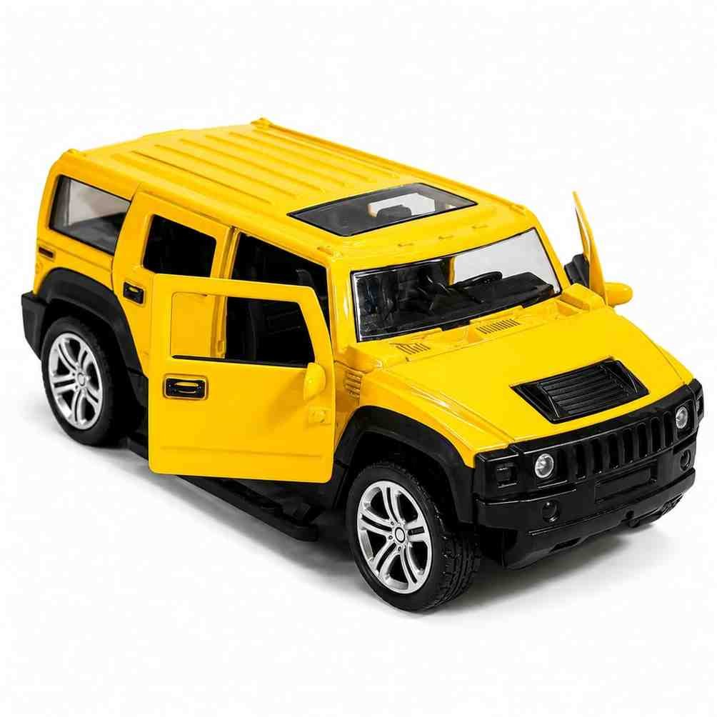 Yellow Hummer Style SUV Toy Car - Battery Operated (B/O) - Blessing Gifts