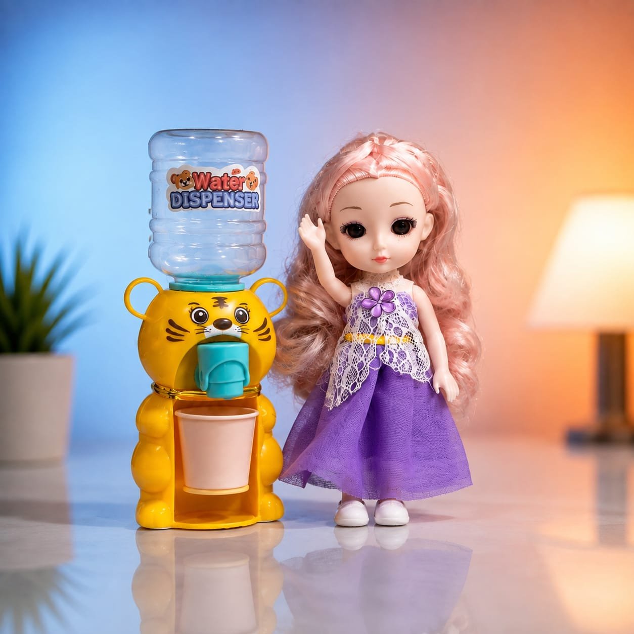 Cute Doll with Water Dispenser Play Set - Doll Collection - Blessing Gifts