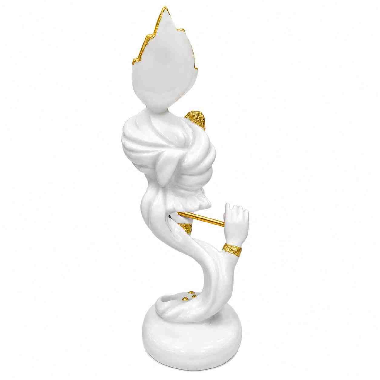 White Lord Krishna Flute Showpiece - Image 2 - Blessing Gifts