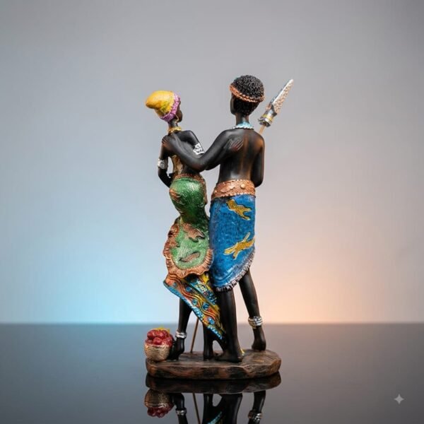 AFRICAN TRIBAL COUPLE FIGURINE - Image 3 - Blessing Gifts
