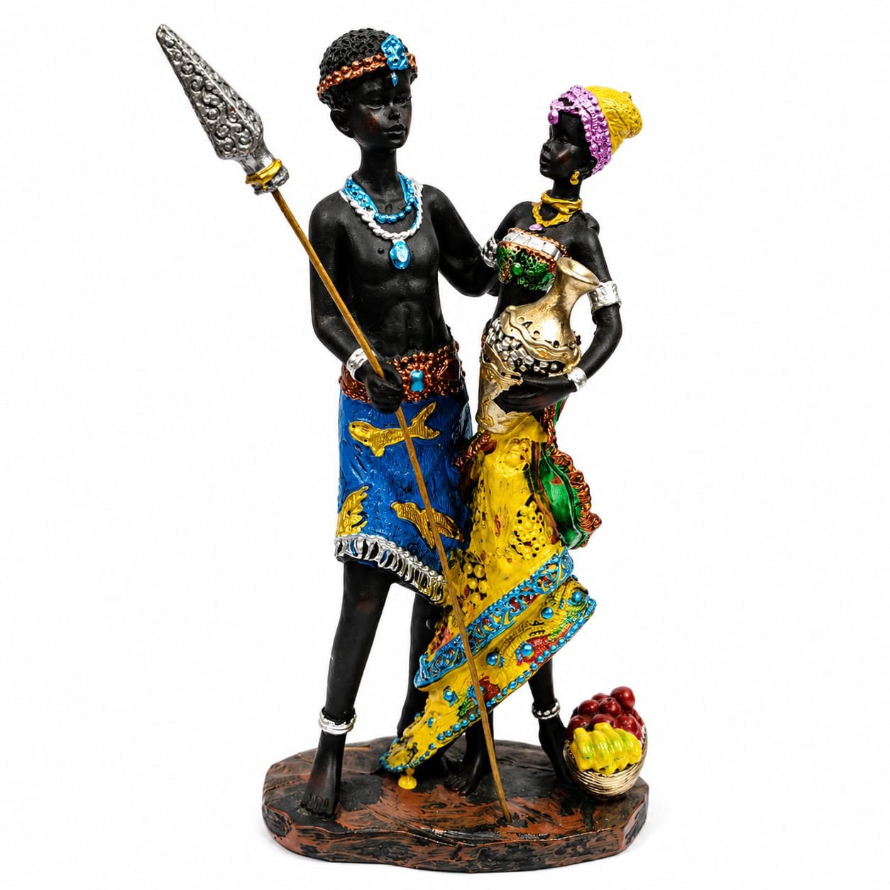 AFRICAN TRIBAL COUPLE FIGURINE - Gifts - Blessing Gifts