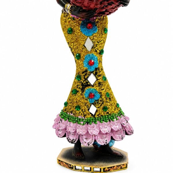 AFRICAN LADY FRUIT BASKET FIGURINE - Image 4 - Blessing Gifts