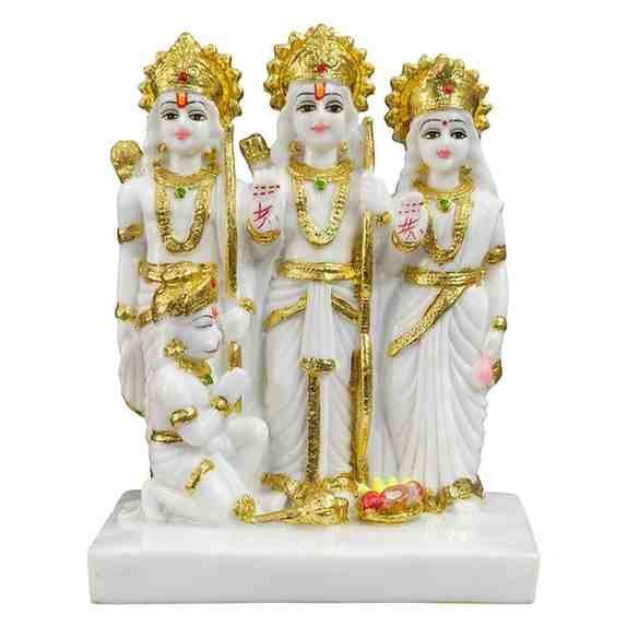 Ram Darbar Idol – Lord Ram, Sita, Lakshman & Hanuman - Gifts - Blessing Gifts