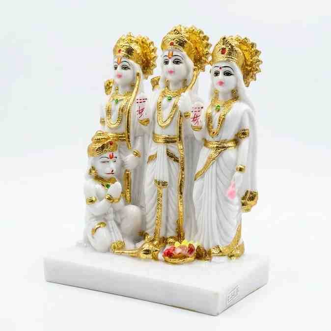 Ram Darbar Idol – Lord Ram, Sita, Lakshman & Hanuman - Image 2 - Blessing Gifts