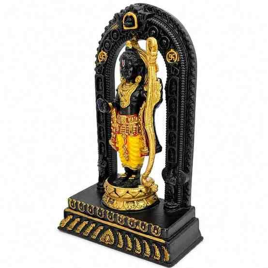 Lord Ram Black & Gold Idol with Bow - Image 4 - Blessing Gifts