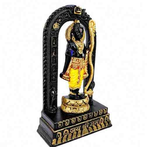 Lord Ram Black & Gold Idol with Bow - Image 2 - Blessing Gifts