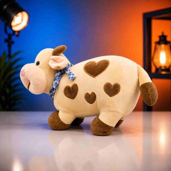 Cute Cow Soft Toy with Heart Design - Image 3 - Blessing Gifts